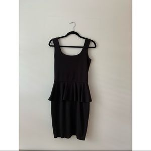 Little black peplum dress